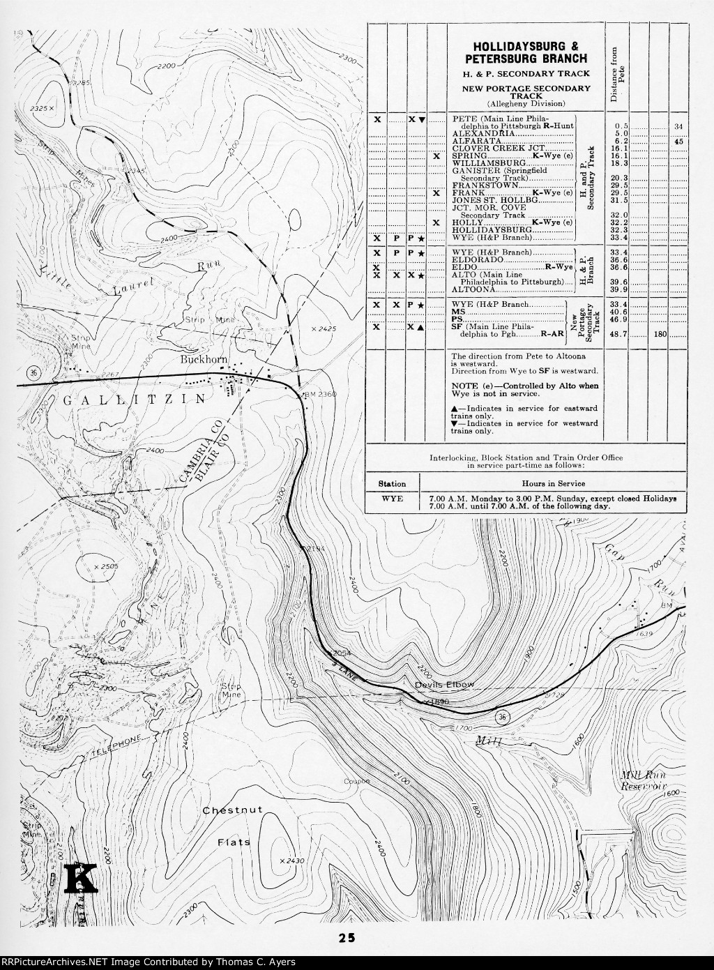 "Rail Guide To The Horseshoe Curve," Page 25, 1976